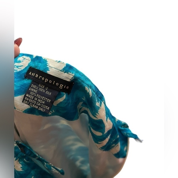 Anthropologie Silk Floral Maxi Skirt Size 2 - Picture 9 of 9